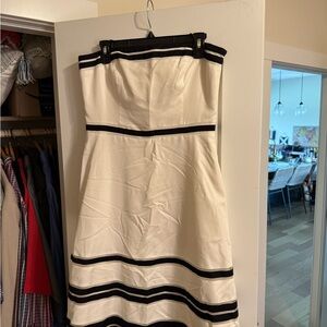 Ann Taylor Elegant Cream Strapless Dress